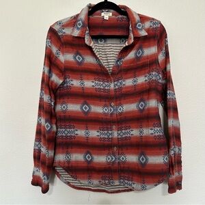 Dylan sundance gauze cotton button down southwestern striped shirt size s small